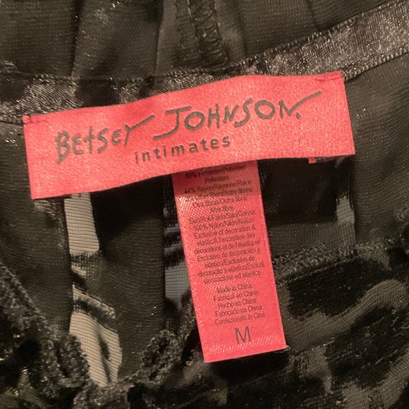 Betsey Johnson Intimates Sheer Velvet Black Babydoll Chemise Slip M Y2K - Picture 3 of 7